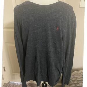 Polo Ralph‎ Lauren Men's Large Charcoal Gray Long Sleeve Shirt Classic Preppy